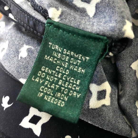 Lauren Ralph Lauren Navy Print Tunic XL GUC - Picture 3 of 8